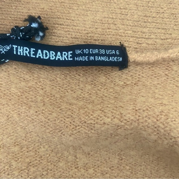 ASOS • Threadbare Longline Soft Camel Cardigan with Tie-belt and Pockets Sz 6NWT - Picture 7 of 10